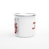 Mug en émail blanc de 354ml (12 oz) motorcycle à personnaliser