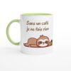 Mug 325 ml (11 oz) avec intérieur coloré paresseux