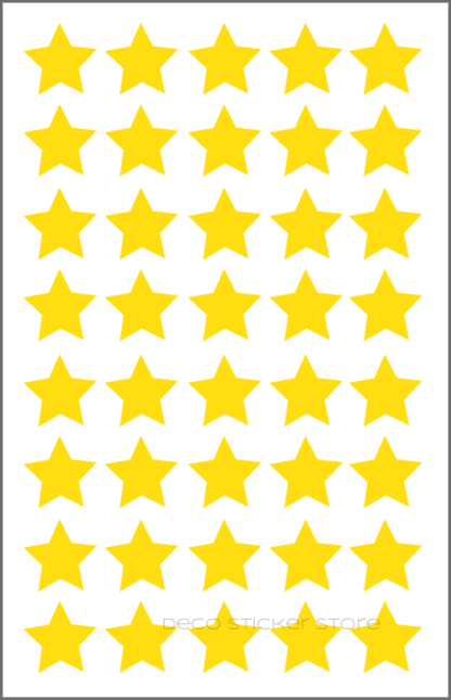 40 gommettes adhésives autocollantes étoiles taille et couleur au choix Deco Sticker Store