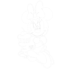 Sticker autocollant Minnie gâteau cupcake ❤️
