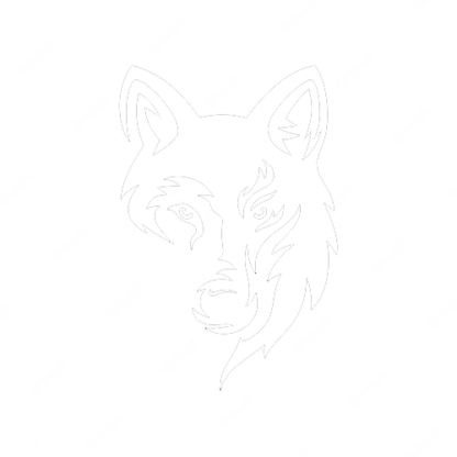 Sticker autocollant loup