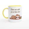 Mug 325 ml (11 oz) avec intérieur coloré paresseux