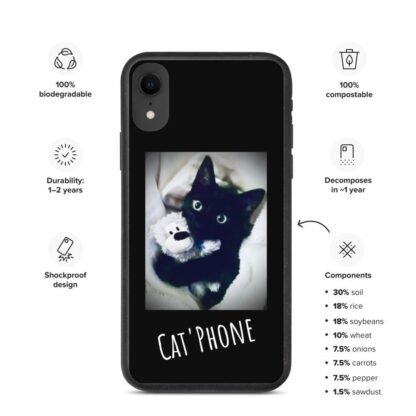 Coque de téléphone biodégradable cat phone Deco Sticker Store