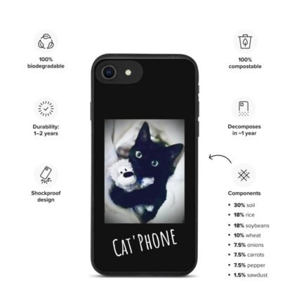 Coque de téléphone biodégradable cat phone Deco Sticker Store