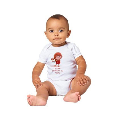 Grenouillère bébé classique à manches courtes fillette Deco Sticker Store