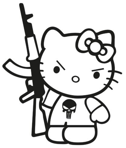 Hello Kitty Punisher Deco Sticker Store