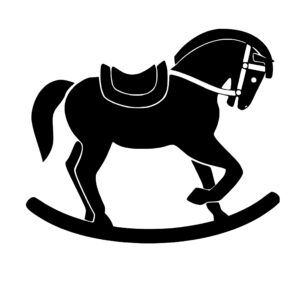 Sticker Autocollant Cheval à bascule à personnaliser