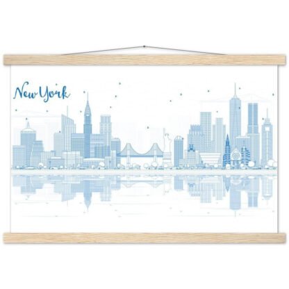 Kakemono Affiche et cintre en papier mat classique New York city Deco Sticker Store