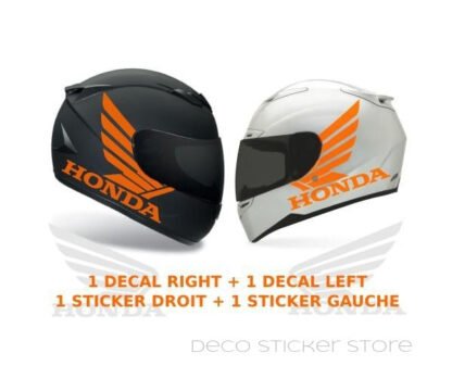 Kit 2 Stickers Autocollants Ailes Honda pour casque moto universel Deco Sticker Store