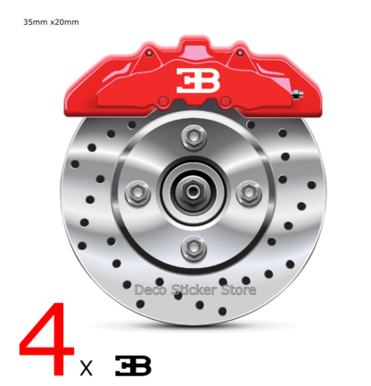 Kit 4 stickers étrier de frein Bugatti Deco Sticker Store