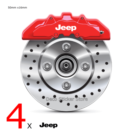 Kit 4 stickers étrier de frein Jeep Deco Sticker Store