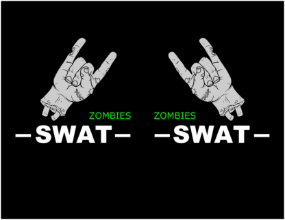 Kit 6 stickers autocollants 4x4 zombies swat modèle exclusif Deco Sticker Store