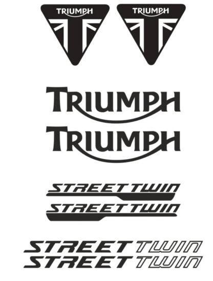 Kit stickers autocollant moto Triumph street twin modèle 1 Deco Sticker Store