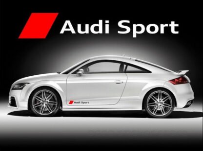 Lot de 2 Stickers Audi Sport Quattro Autocollants latéraux Décalcomanies Jupes latérales TT S3 S4 S5 S6 S7 Deco Sticker Store