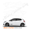 Lot de 2 stickers autocollants Peugeot 208 gt line