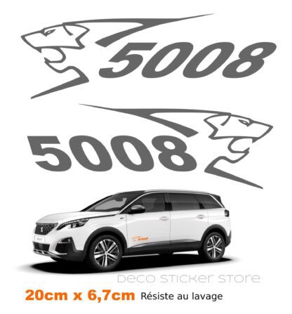 Lot de 2 stickers autocollants Peugeot 5008