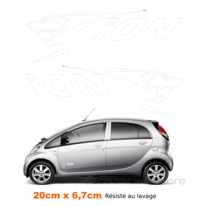 Lot de 2 stickers autocollants Peugeot iON Deco Sticker Store