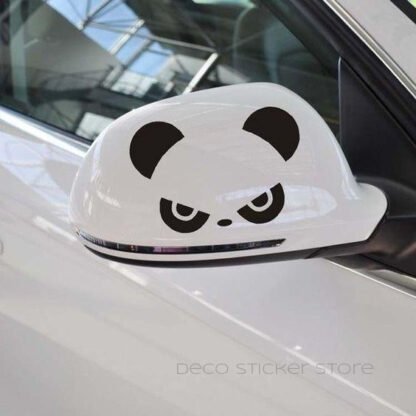 Lot de 2 stickers autocollants panda furieux rétroviseur Deco Sticker Store