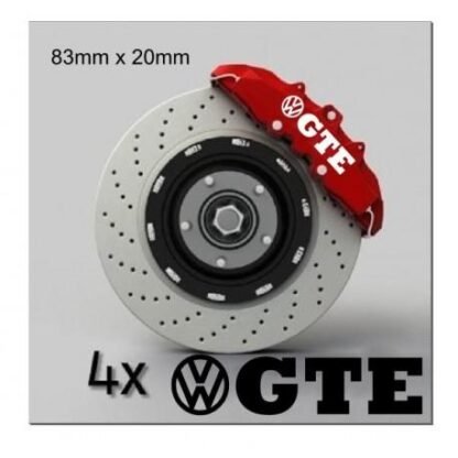 Lot de 4 stickers étriers de frein GTE logo VW Deco Sticker Store