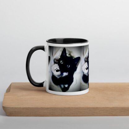 Mug à Intérieur Coloré chat noir Deco Sticker Store