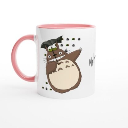 Mug en céramique blanche 11oz avec intérieur coloré Totoro Deco Sticker Store