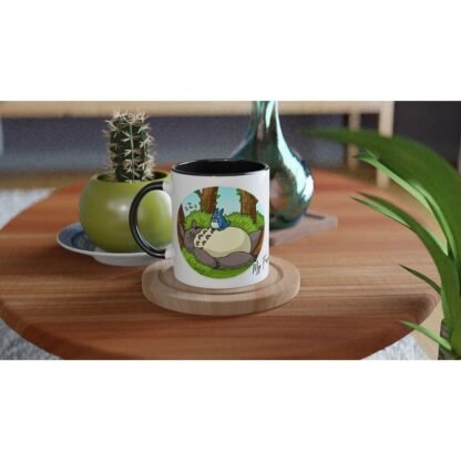 Mug en céramique blanche 11oz avec intérieur coloré Totoro Deco Sticker Store