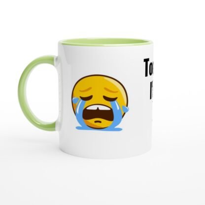 Mug en céramique blanche 325 ml (11 oz) avec intérieur coloré Happy sad Deco Sticker Store