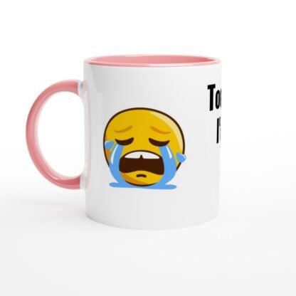 Mug en céramique blanche 325 ml (11 oz) avec intérieur coloré Happy sad Deco Sticker Store