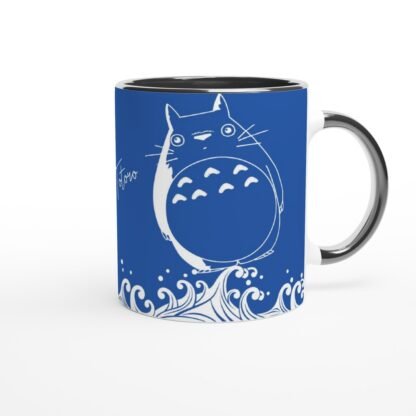 Mug en céramique blanche 325 ml (11 oz) avec intérieur coloré blue spirit Deco Sticker Store