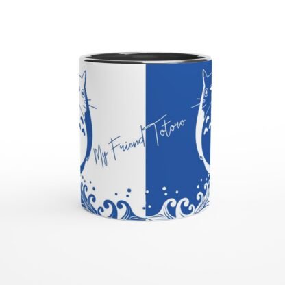 Mug en céramique blanche 325 ml (11 oz) avec intérieur coloré blue spirit Deco Sticker Store