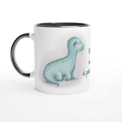 Mug en céramique blanche 325 ml (11 oz) avec intérieur coloré dinosaure à personnaliser Deco Sticker Store