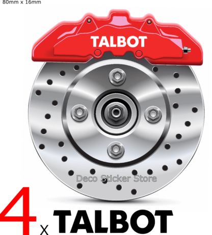 Kit 4 stickers étrier de frein Talbot Deco Sticker Store