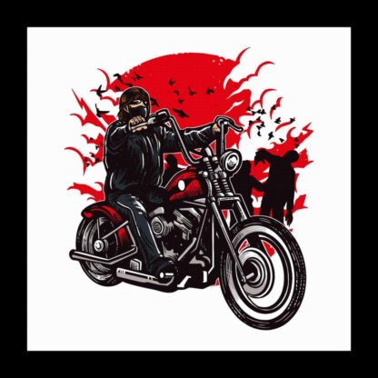 Poster 40 x 40 cm biker walking dead Deco Sticker Store