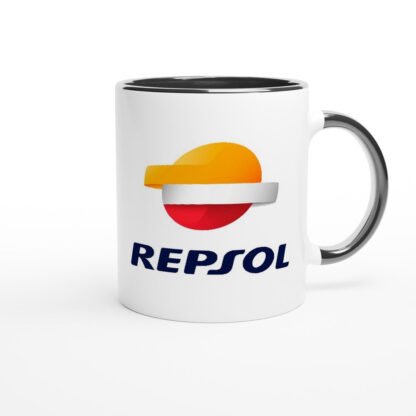 Repsol Mug en céramique blanche 325 ml (11 oz) avec intérieur coloré Deco Sticker Store