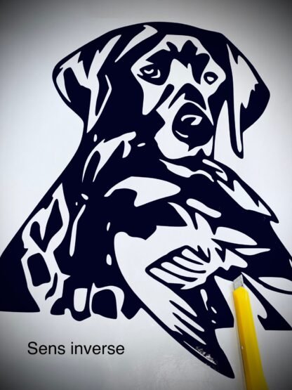 Sticker Autocollant Chasse chien et canard à personnaliser à votre taille Deco Sticker Store