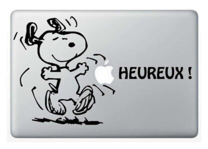 Sticker MacBook SNOOPY HEUREUX Deco Sticker Store