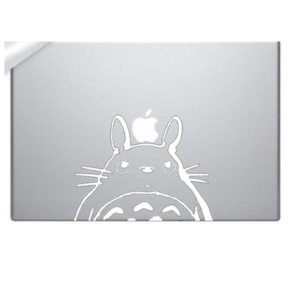 Sticker MacBook Totoro yeux levés Deco Sticker Store