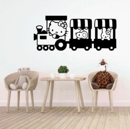 Sticker autocollant Hello Kitty train et ses amis Deco Sticker Store