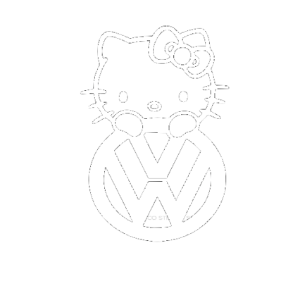 Sticker autocollant Hello Kitty volkswagen Deco Sticker Store