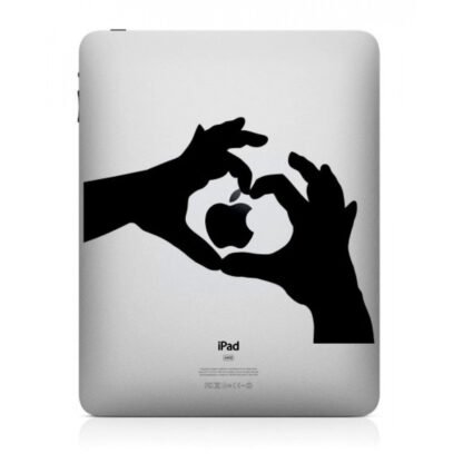 Sticker autocollant IPad Apple mains en cœur Deco Sticker Store