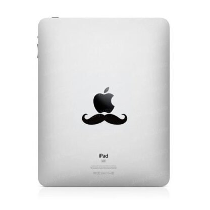 Sticker autocollant IPad Apple moustache Deco Sticker Store