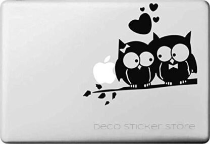 Sticker autocollant MacBook Hiboux Love Deco Sticker Store