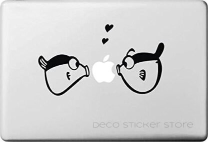 Sticker autocollant MacBook Poissons Love Deco Sticker Store