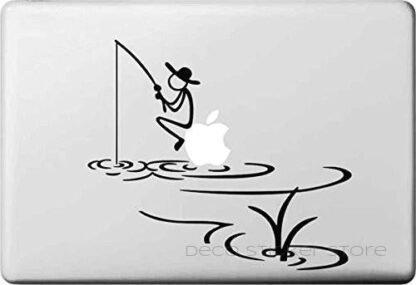 Sticker autocollant MacBook pêcheur Deco Sticker Store
