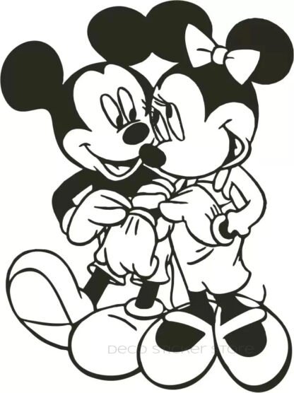 Sticker autocollant Mickey mouse et Minnie 50cm Deco Sticker Store