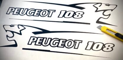 Sticker autocollant Peugeot 108 30 cm lion V1 Deco Sticker Store