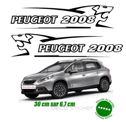 Sticker autocollant Peugeot 2008 30 cm lion V1 Deco Sticker Store