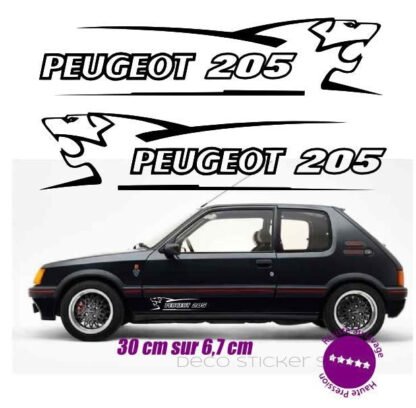 Sticker autocollant Peugeot 205 30 cm lion V1 Deco Sticker Store