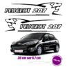 Sticker autocollant Peugeot 207 30 cm lion V1