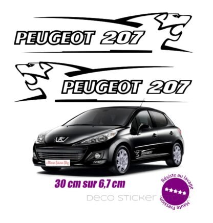 Sticker autocollant Peugeot 207 30 cm lion V1 Deco Sticker Store
